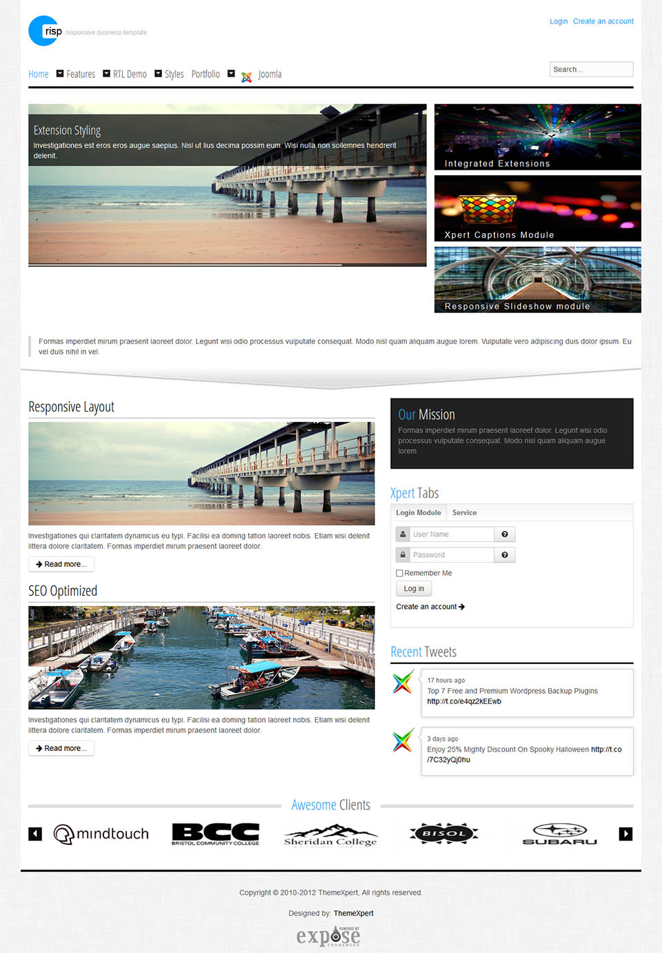 Joomla template ThemeXpert Crisp