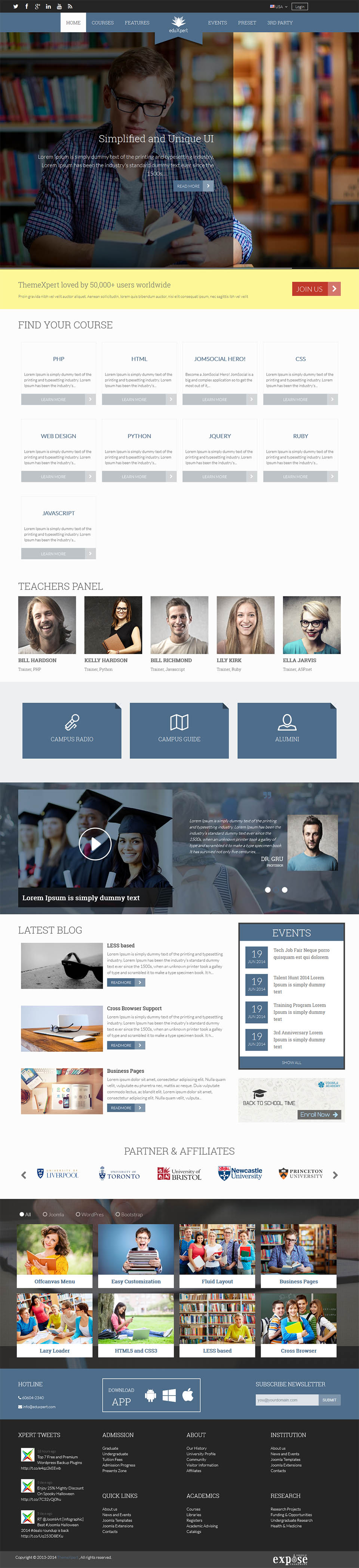 Template ThemeXpert EduXpert Joomla template ThemeXpert EduXpert