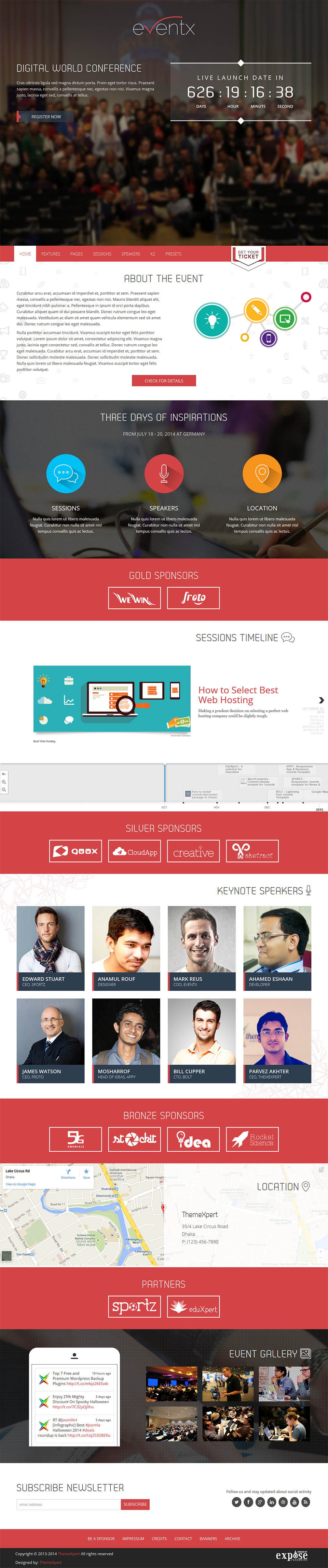 Template ThemeXpert EventX Joomla template ThemeXpert EventX