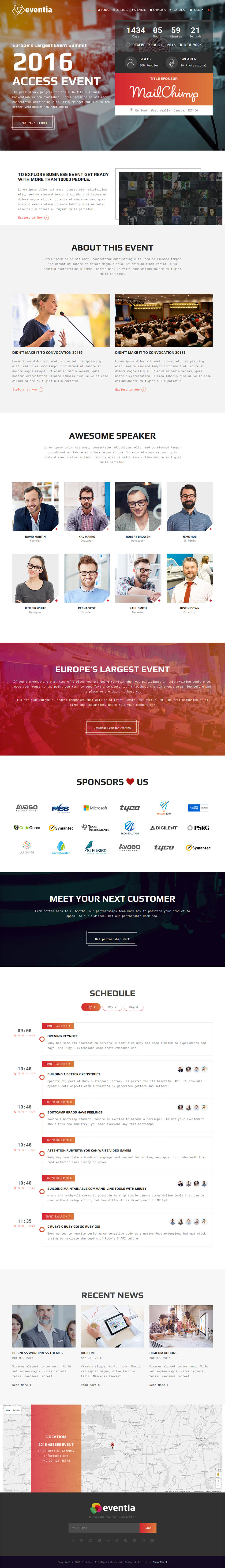 Template ThemeXpert Eventia Joomla template ThemeXpert Eventia