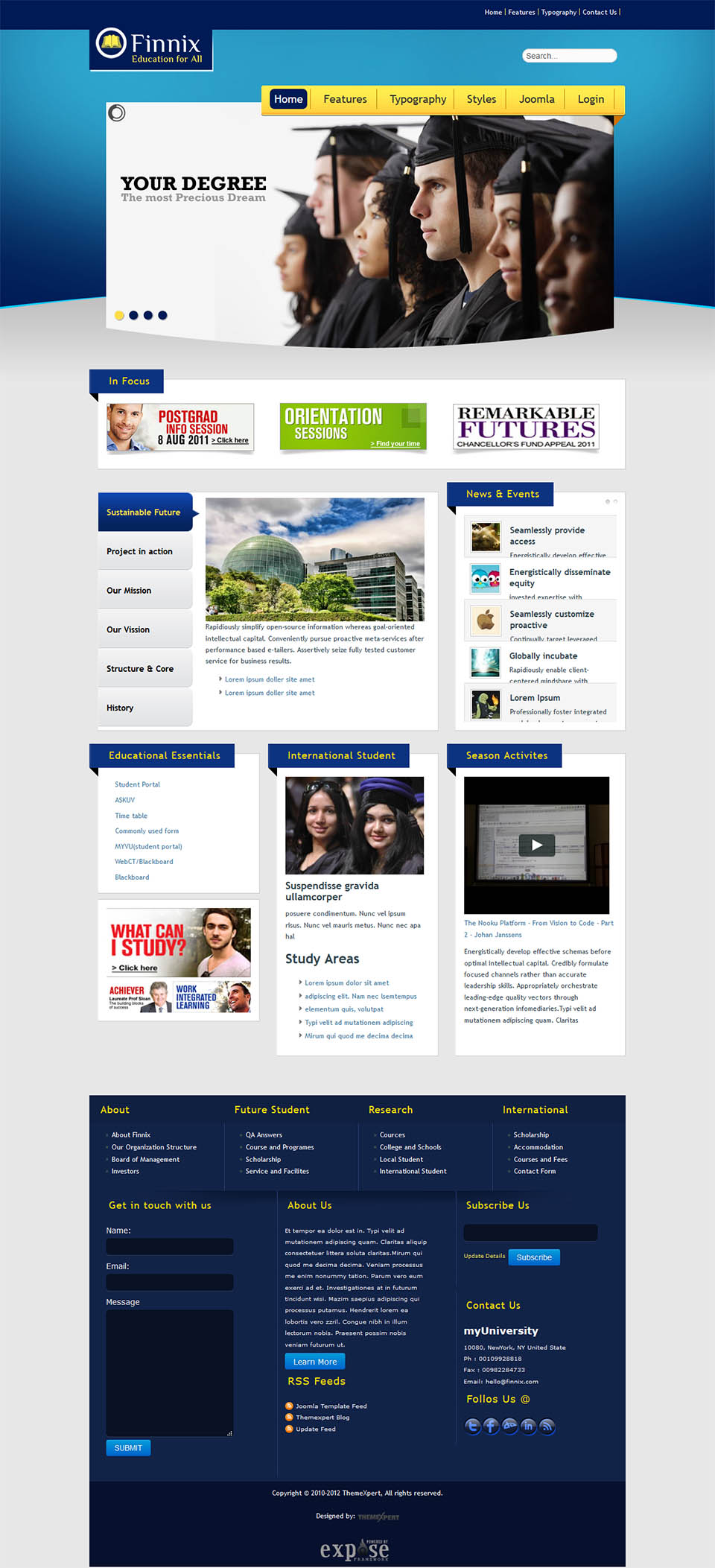 Template ThemeXpert Finnix Joomla template ThemeXpert Finnix