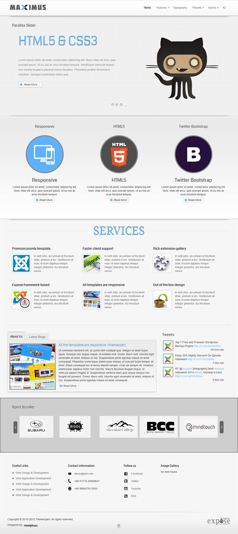 Joomla template ThemeXpert Maximus