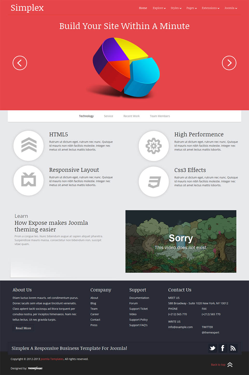 Template ThemeXpert Simplex Joomla template ThemeXpert Simplex