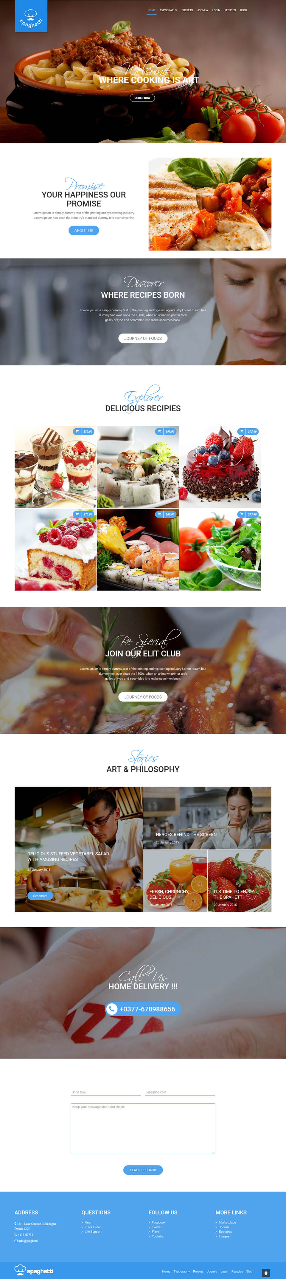 Template ThemeXpert Spaghetti Joomla template ThemeXpert Spaghetti