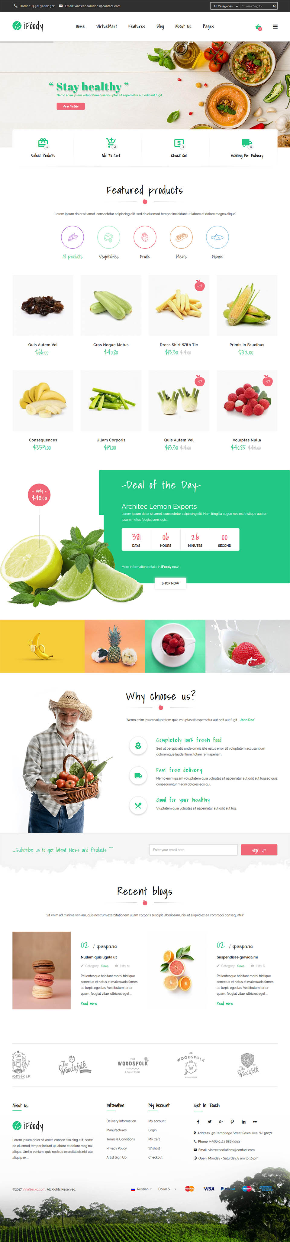 Template VinaGecko Vina iFoody Joomla template VinaGecko Vina iFoody