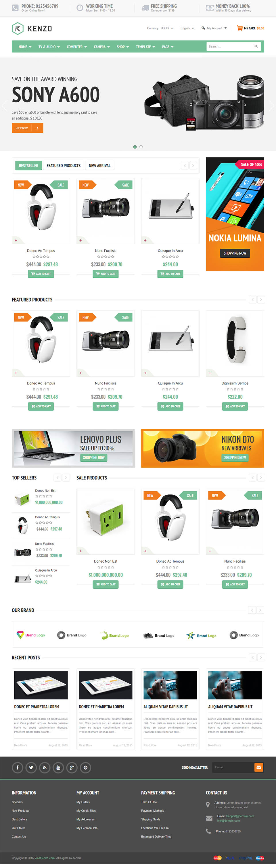 Template VinaGecko Vina Kenzo Joomla template VinaGecko Vina Kenzo