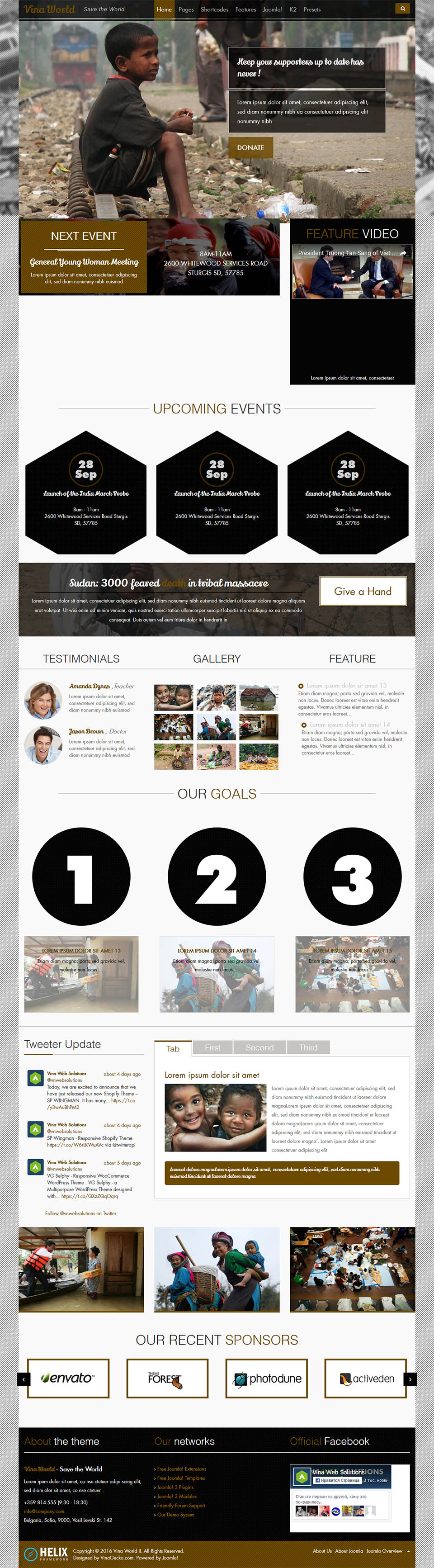 Template VinaGecko Vina World II Joomla template VinaGecko Vina World II