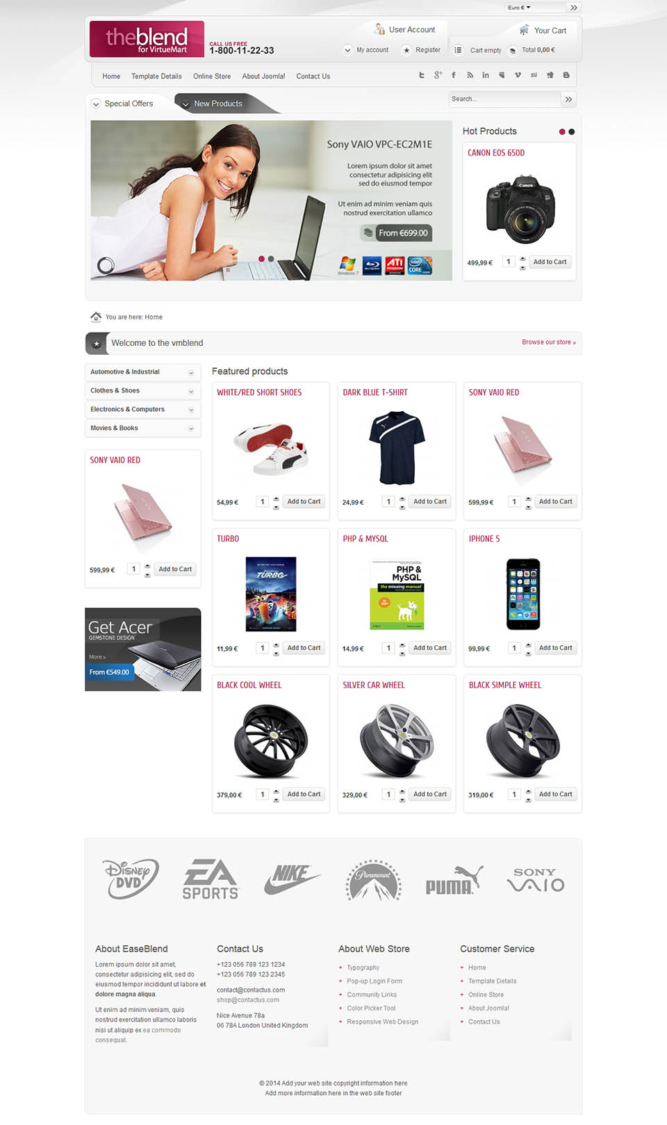 Template VirtuemartTemplates Blend Joomla template VirtuemartTemplates Blend
