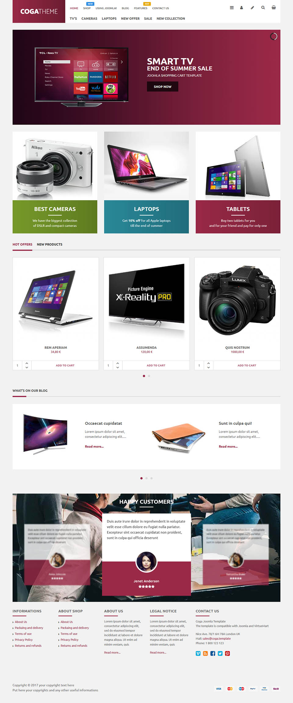 Template VirtuemartTemplates Coga Shop Joomla template VirtuemartTemplates Coga Shop
