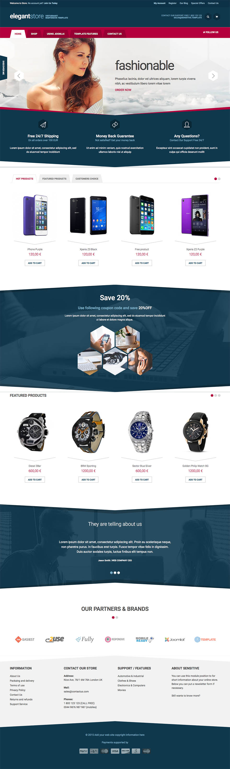 Template VirtuemartTemplates Elegant Store Joomla template VirtuemartTemplates Elegant Store