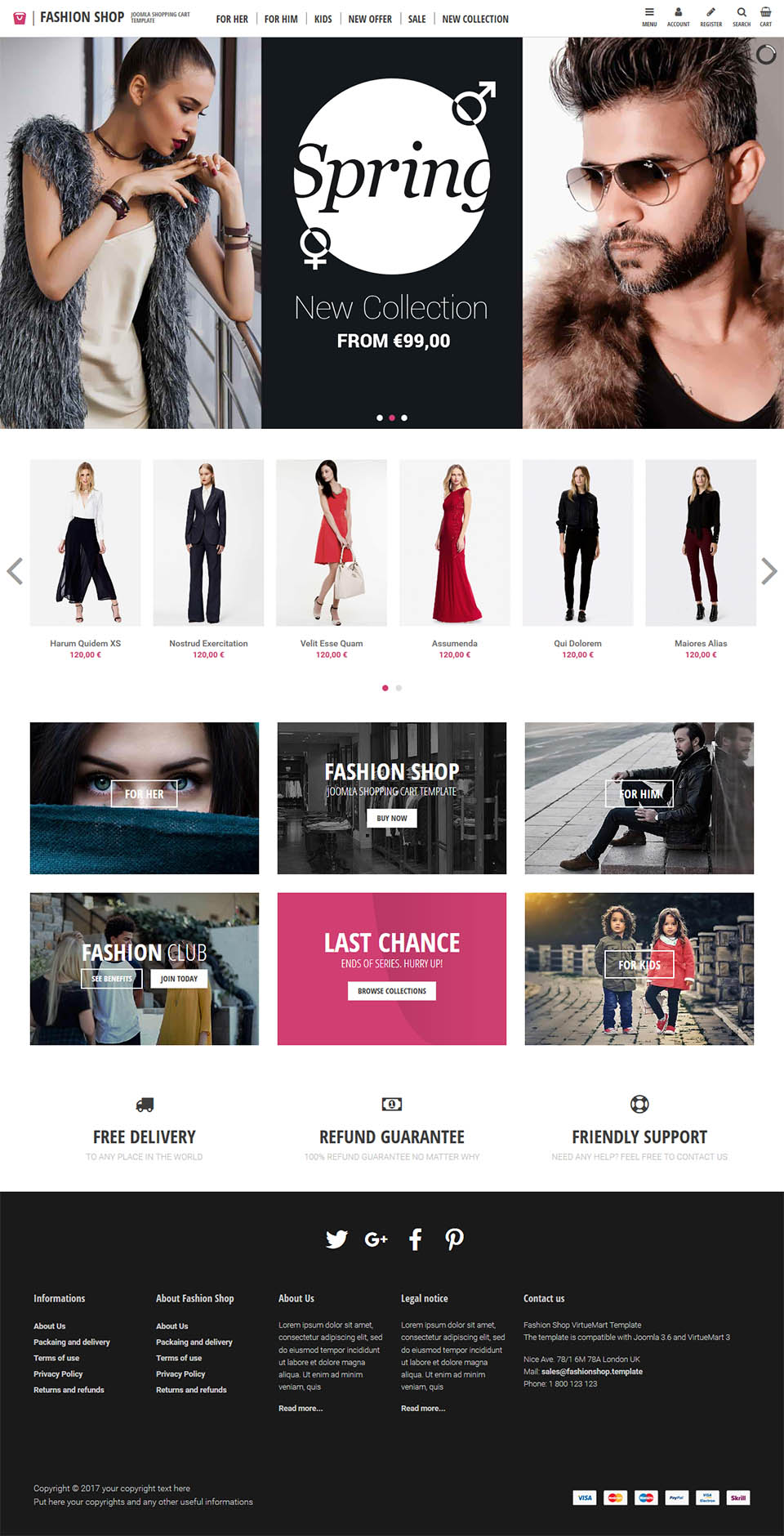 Joomla template VirtuemartTemplates Fashion Shop
