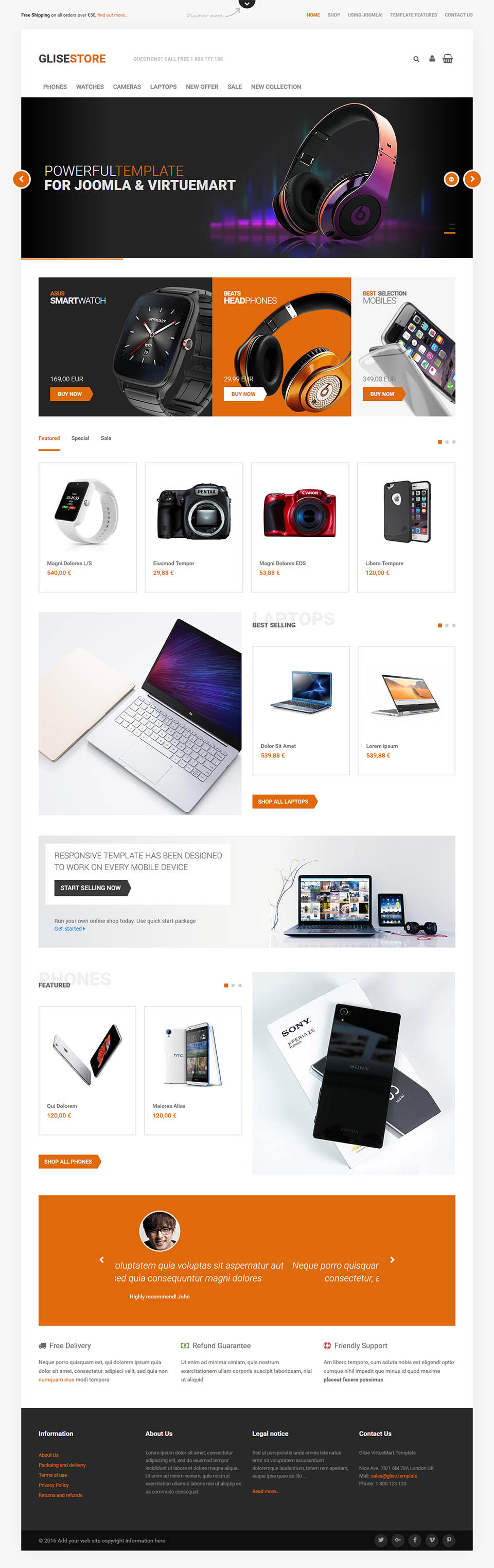 Template VirtuemartTemplates Glise Store Joomla template VirtuemartTemplates Glise Store