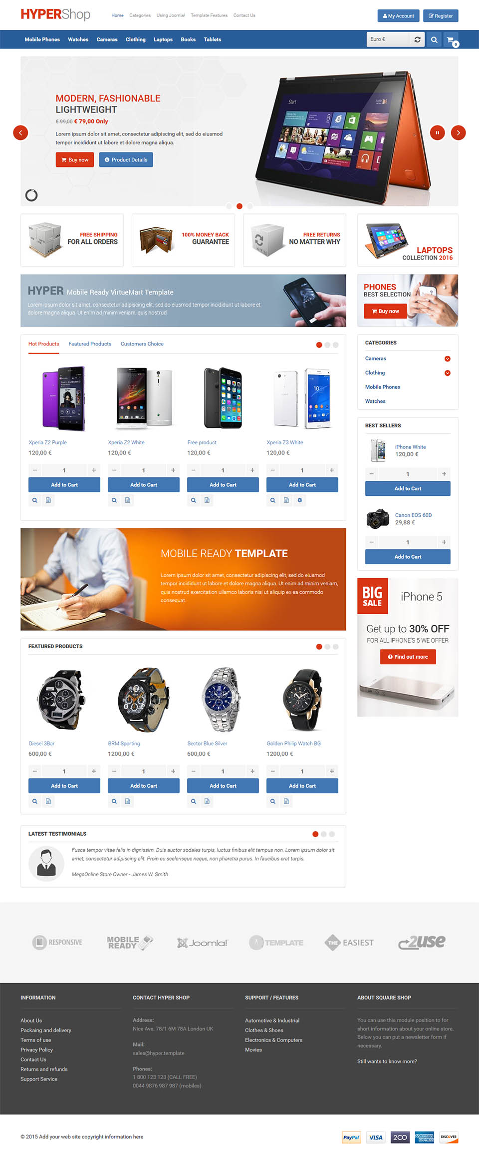 Template VirtuemartTemplates Hyper Shop Joomla template VirtuemartTemplates Hyper Shop