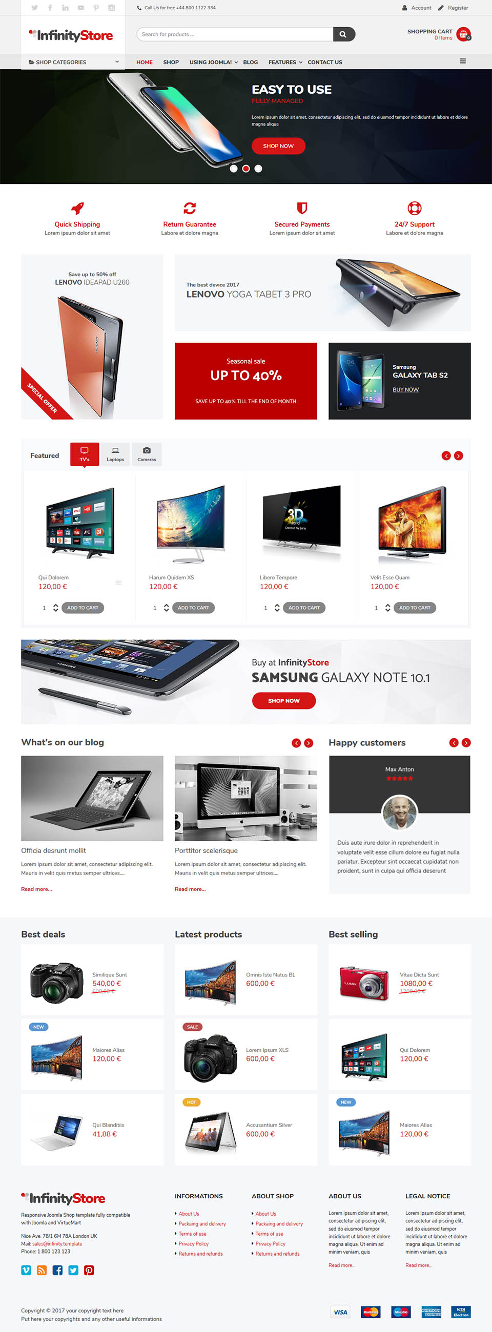 Template VirtuemartTemplates Infinity Joomla template VirtuemartTemplates Infinity