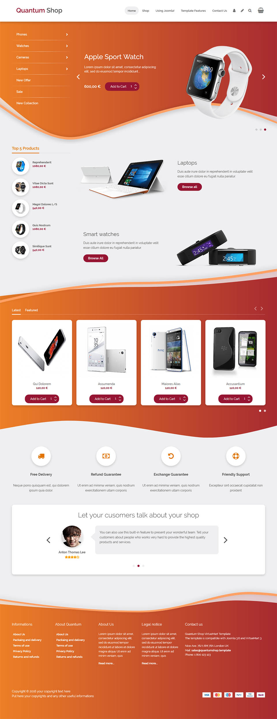 Template VirtuemartTemplates Quantun Shop Joomla template VirtuemartTemplates Quantun Shop