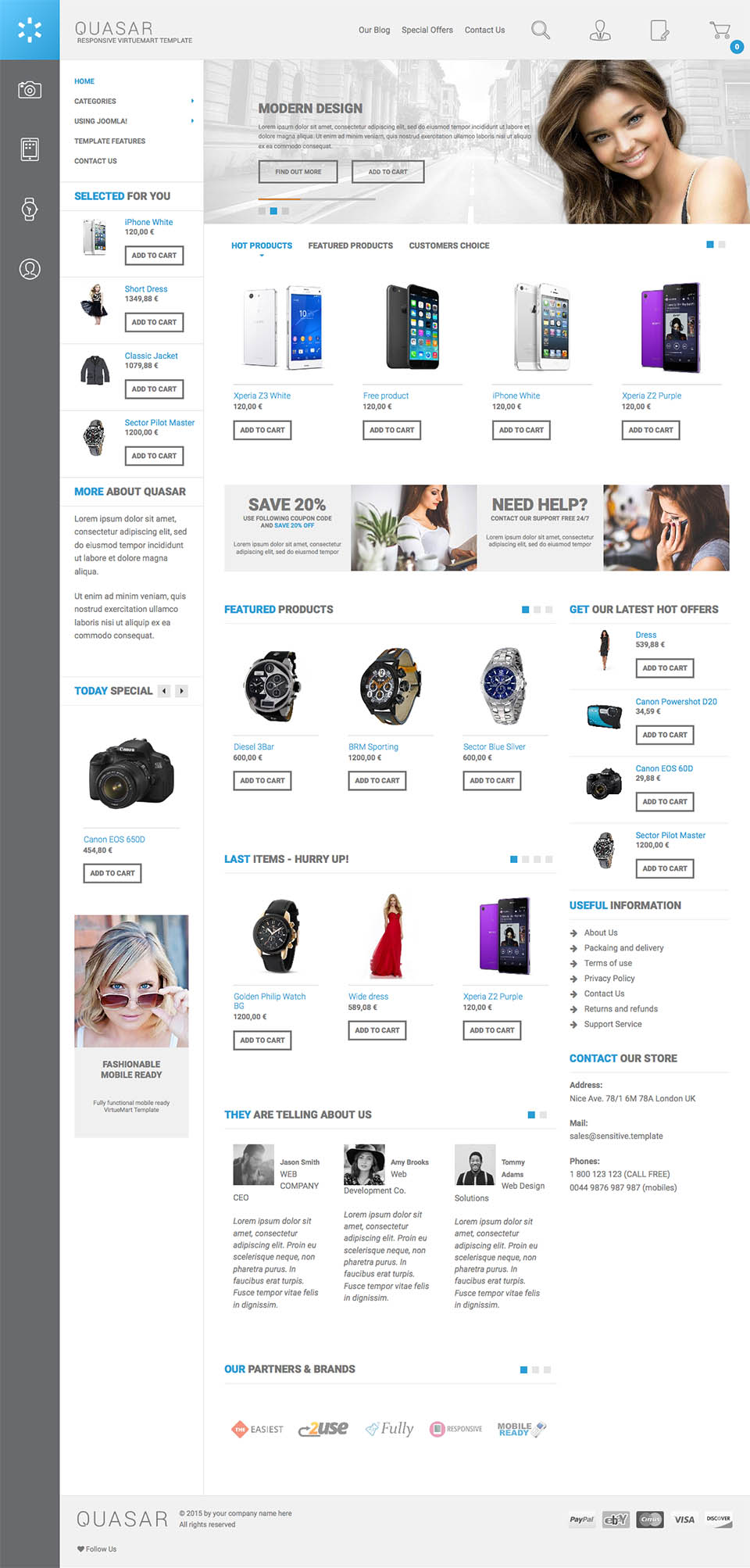 Template VirtuemartTemplates Quasar Joomla template VirtuemartTemplates Quasar