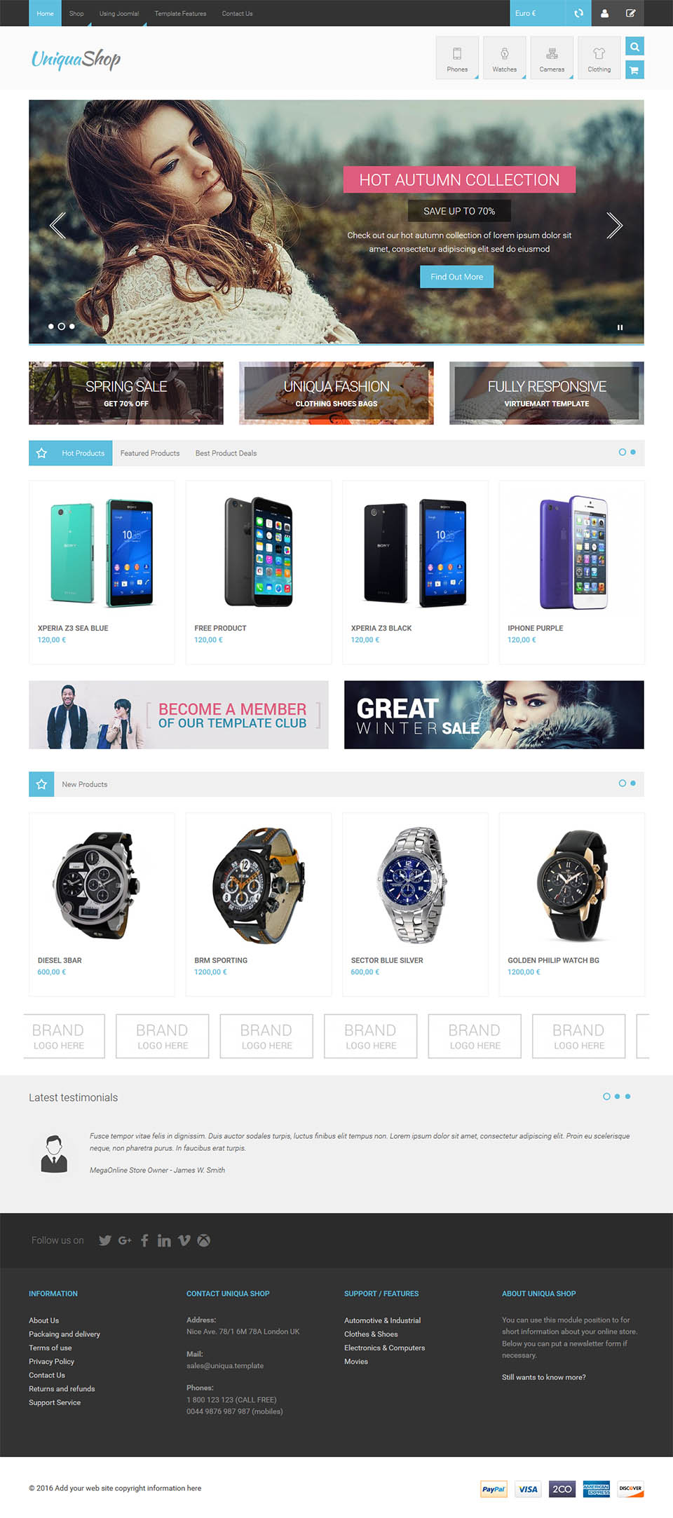 Template VirtuemartTemplates Uniqua Shop Joomla template VirtuemartTemplates Uniqua Shop