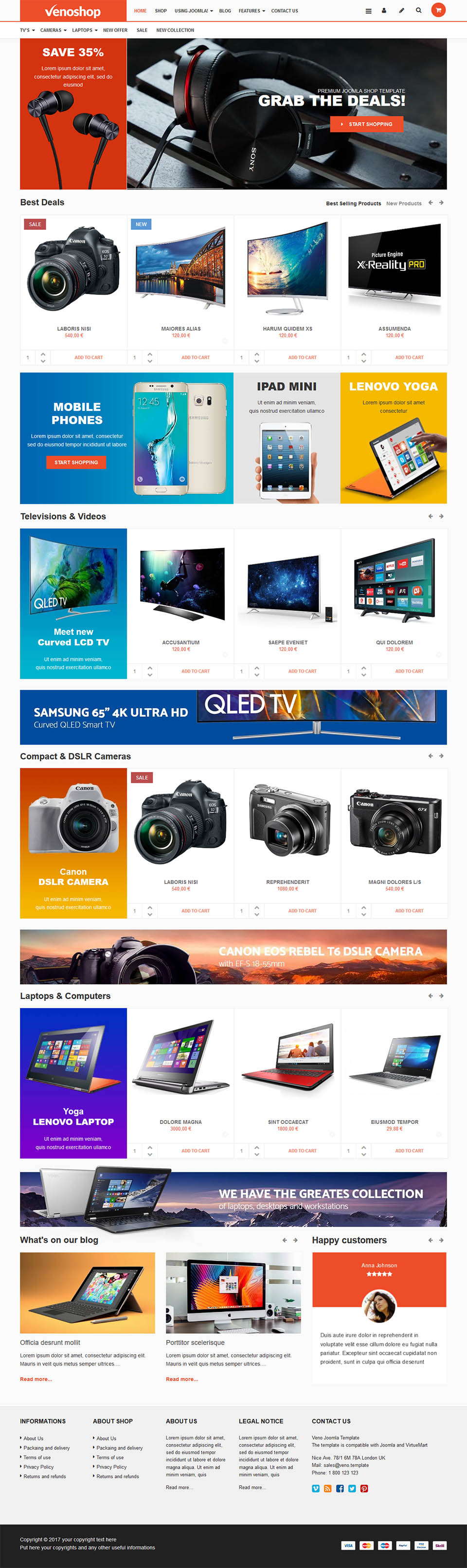 Template VirtuemartTemplates Veno Shop Joomla template VirtuemartTemplates Veno Shop