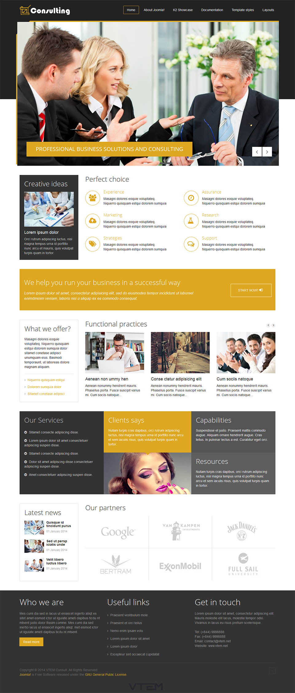 Template Vtem Consult Joomla template Vtem Consult