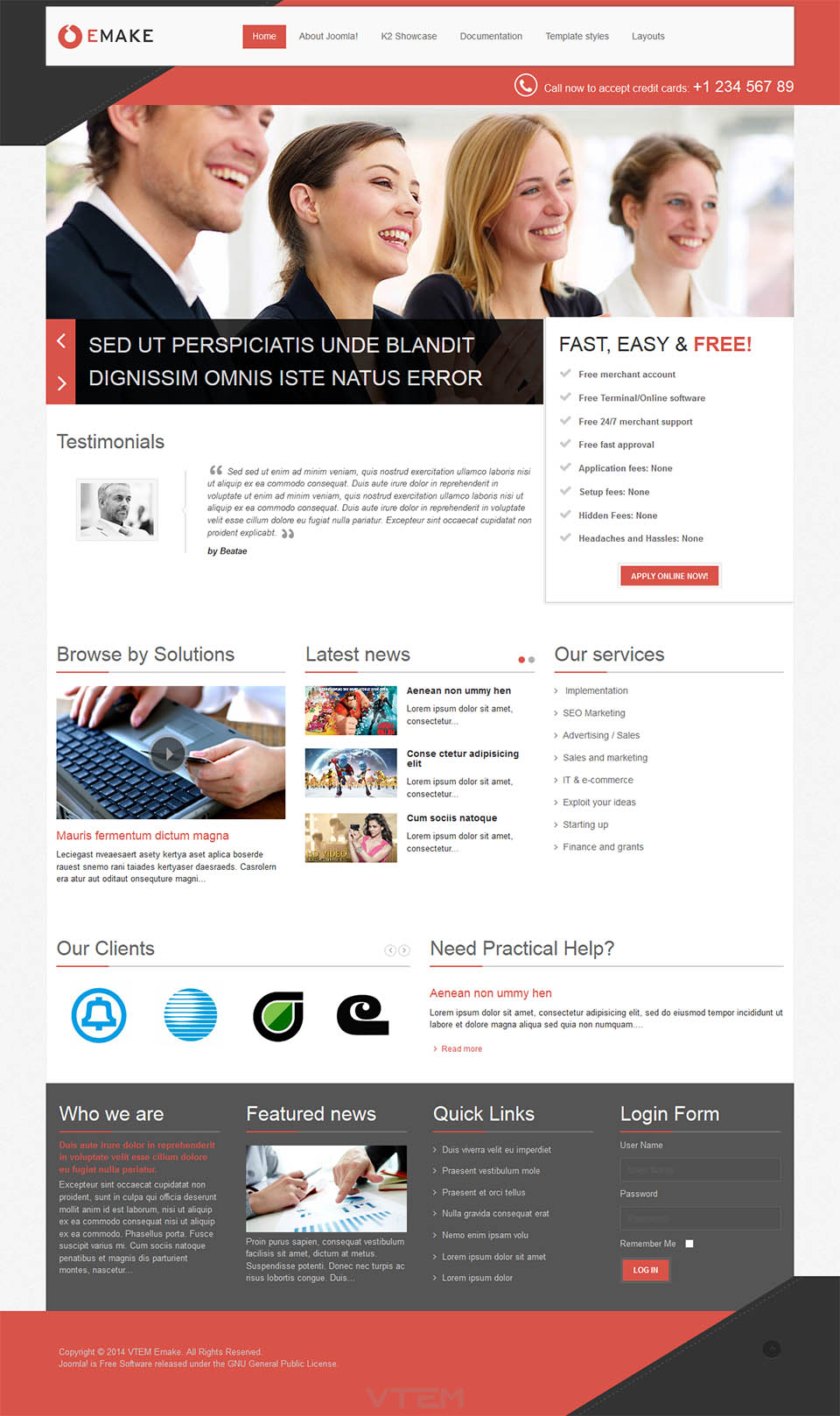 Template Vtem Emake Joomla template Vtem Emake