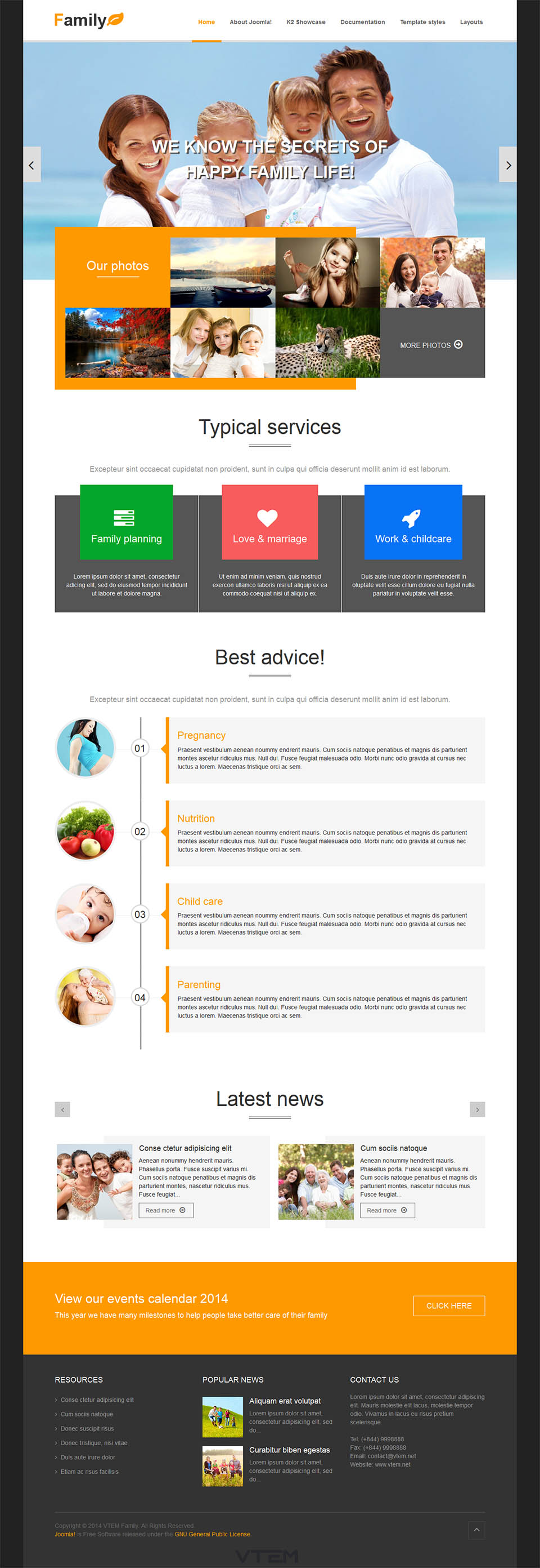 Template Vtem Family Joomla template Vtem Family