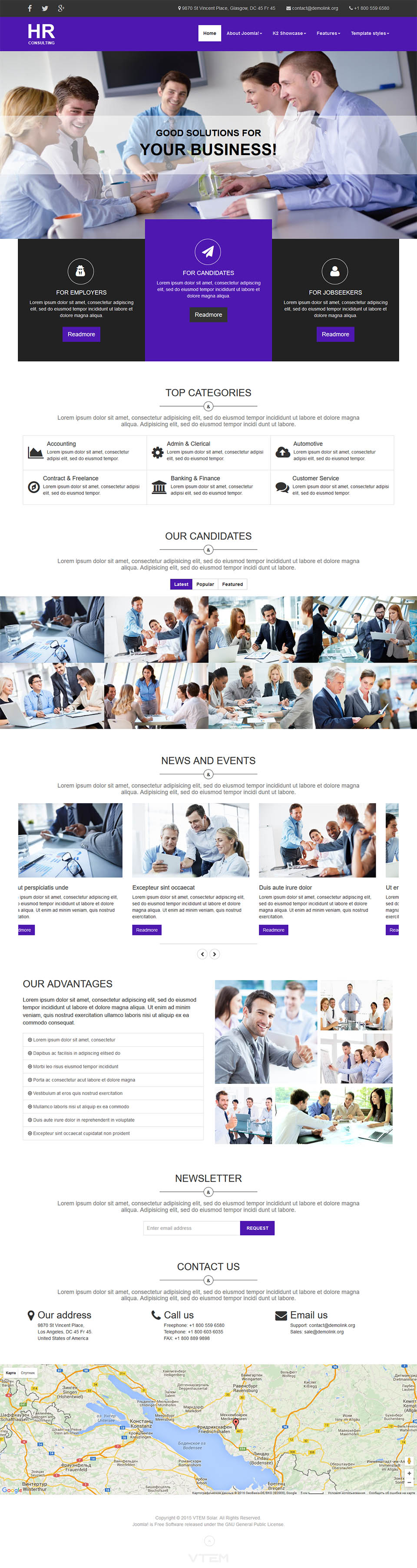 Template Vtem HR Joomla template Vtem HR