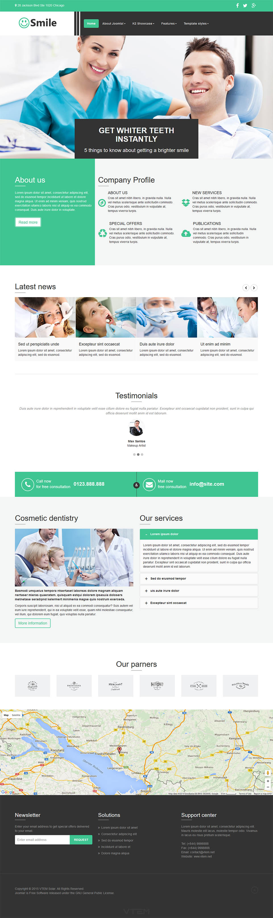 Template Vtem Smile Joomla template Vtem Smile