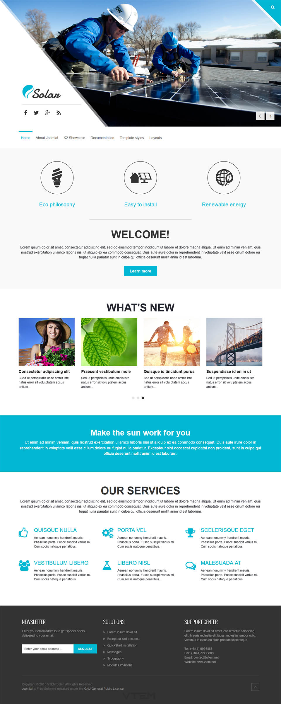 Template Vtem Solar Joomla template Vtem Solar