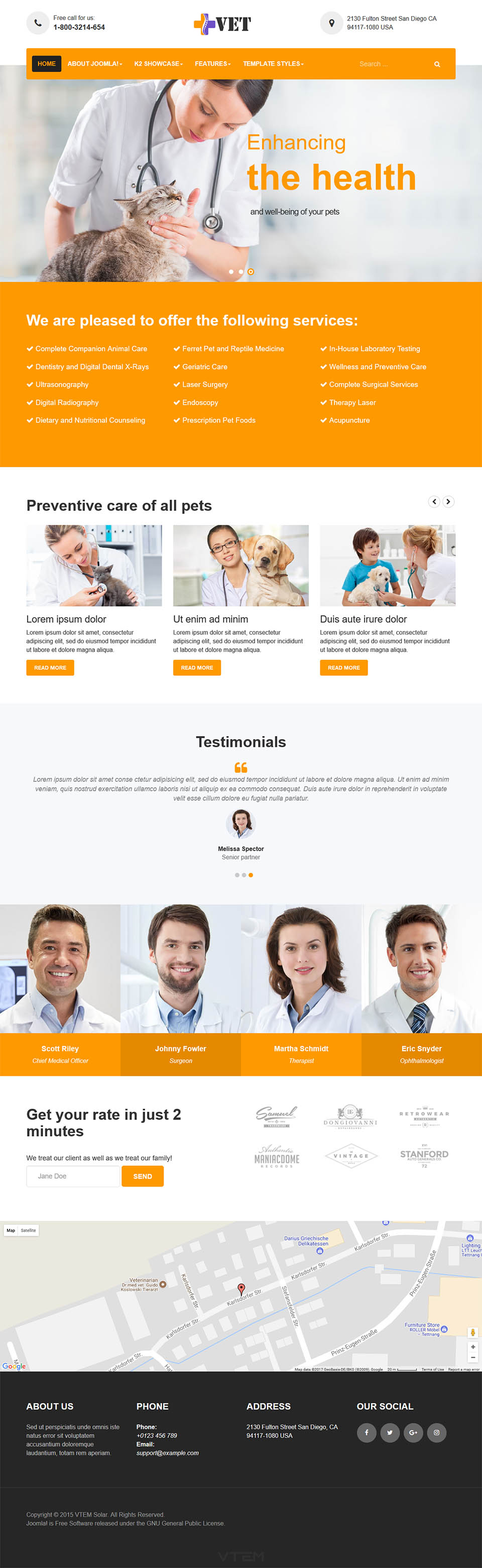 Template Vtem Vet Joomla template Vtem Vet