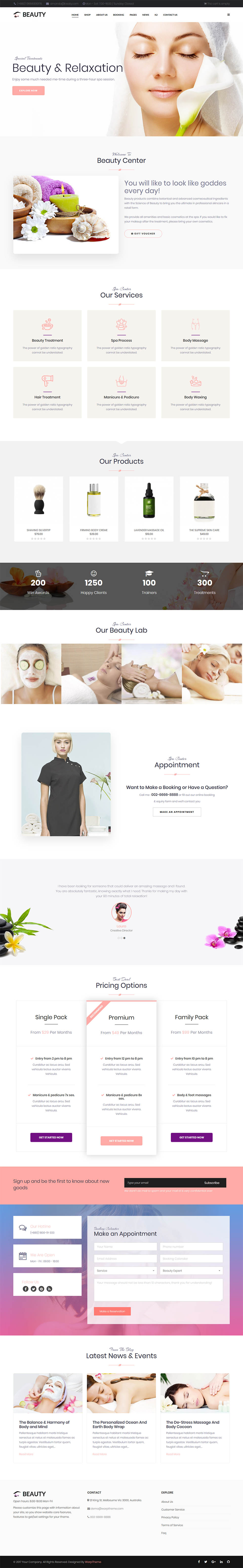Joomla template WarpTheme Beauty Pro