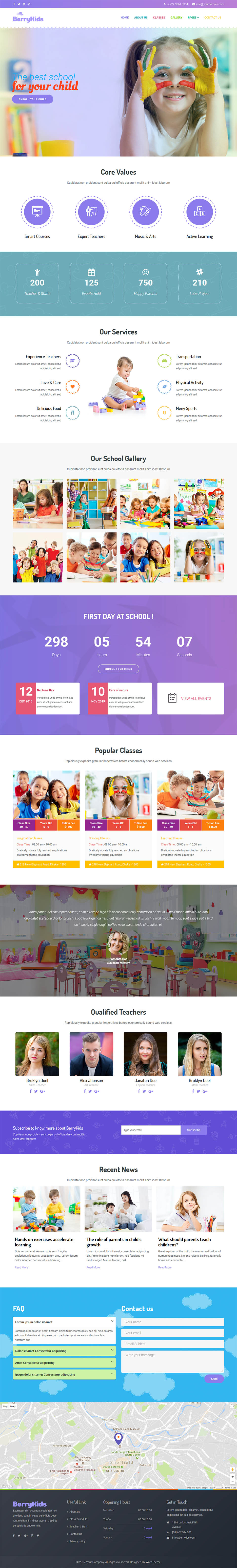 Template WarpTheme BerryKids Pro Joomla template WarpTheme BerryKids Pro