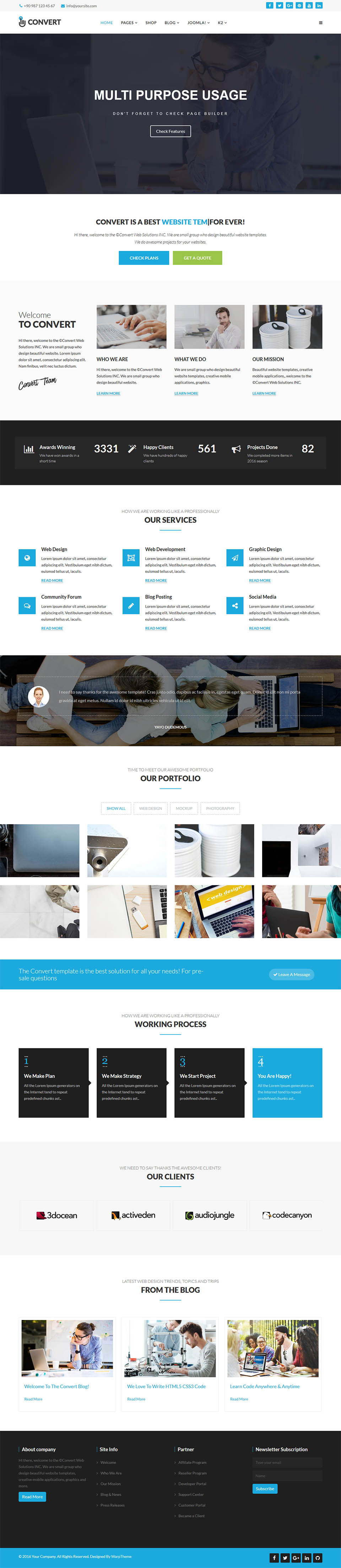 Template WarpTheme Convert Pro Joomla template WarpTheme Convert Pro