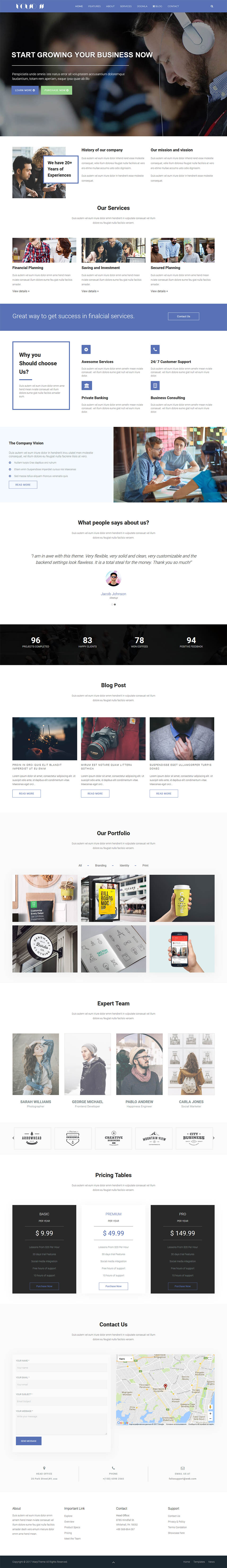 Template WarpTheme Folio II Pro Joomla template WarpTheme Folio II Pro