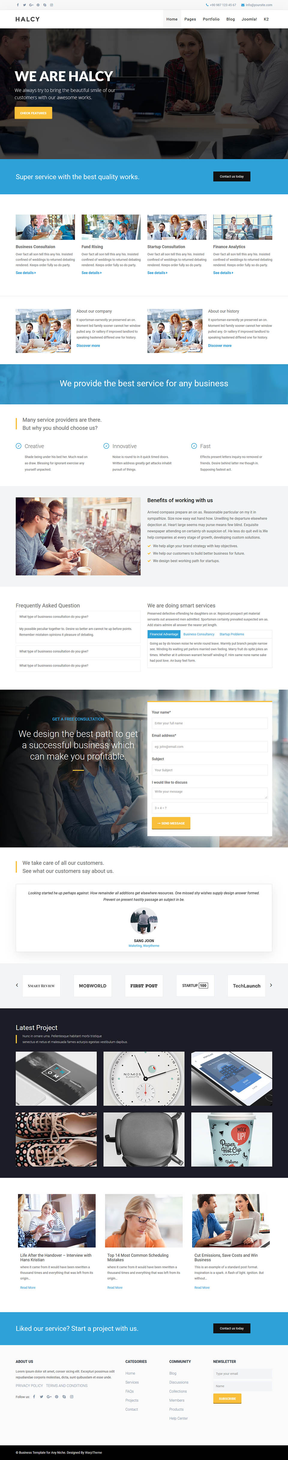 Template WarpTheme Halcy Pro Joomla template WarpTheme Halcy Pro