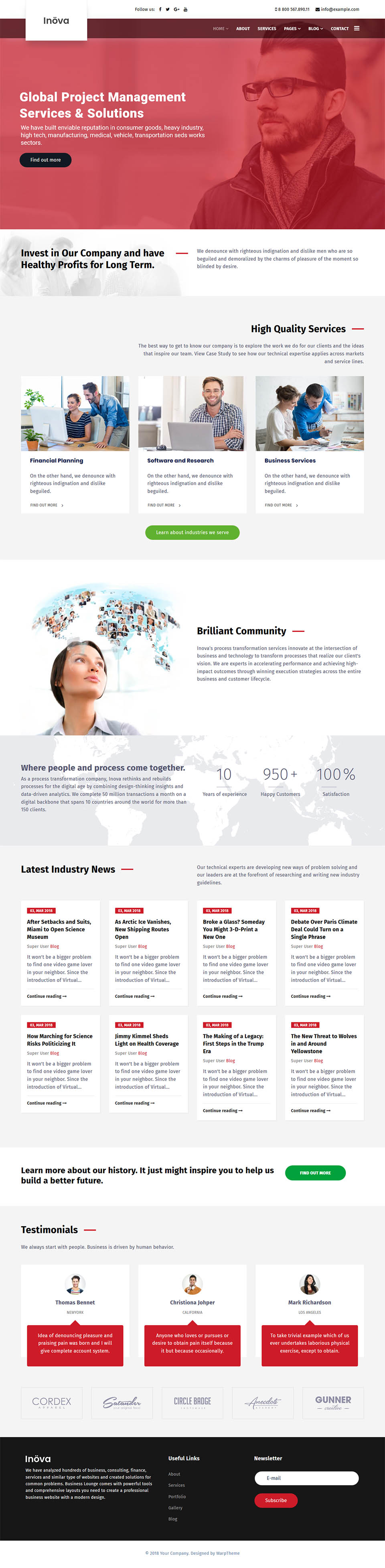 Template WarpTheme Inova Pro Joomla template WarpTheme Inova Pro