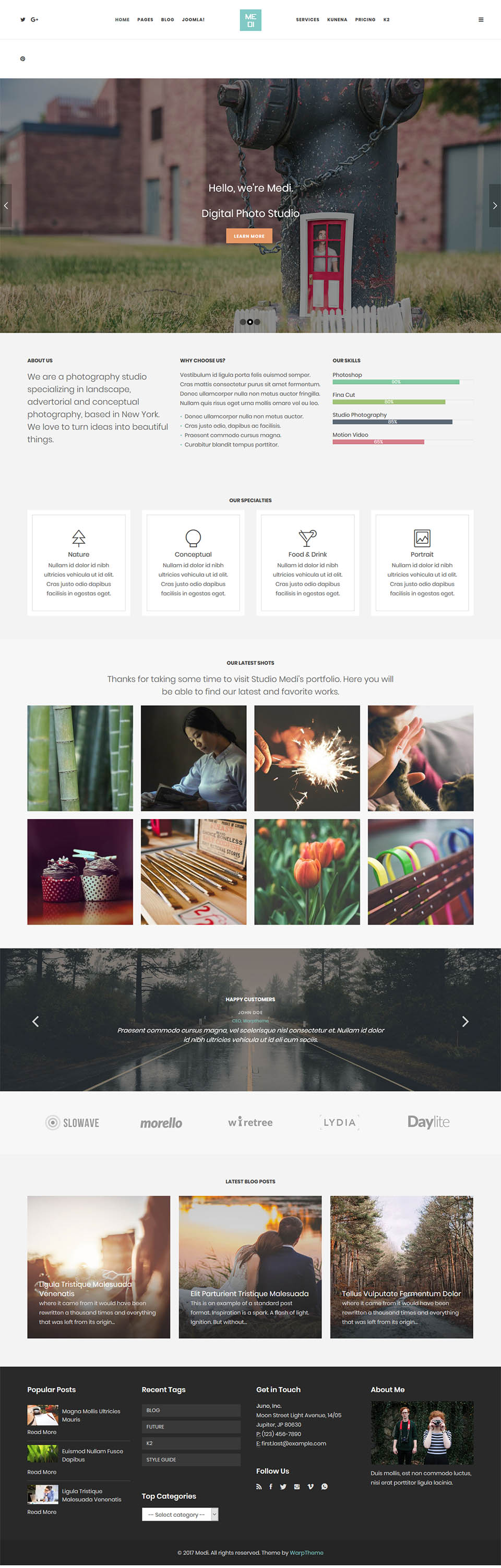 Template WarpTheme Medi Pro Joomla template WarpTheme Medi Pro