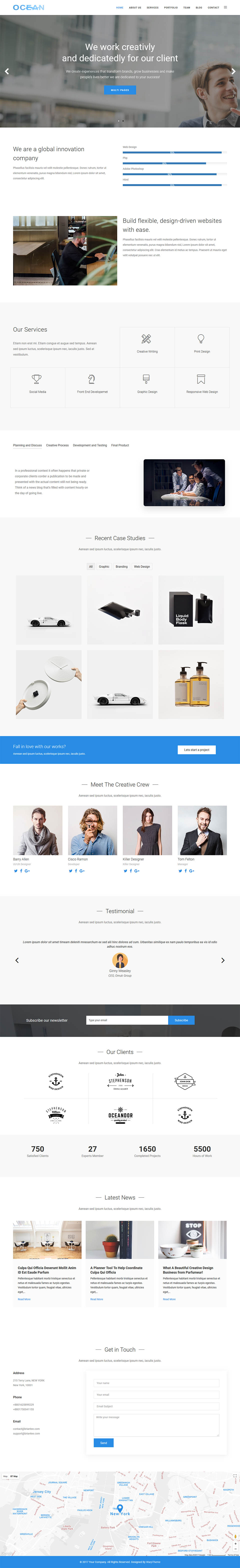 Joomla template WarpTheme Ocean Pro