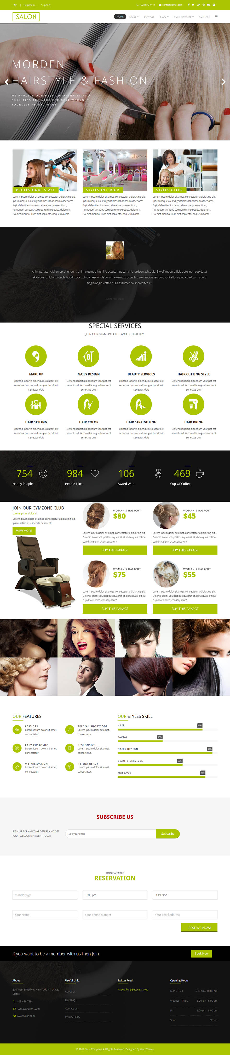 Template WarpTheme Salon Pro Joomla template WarpTheme Salon Pro