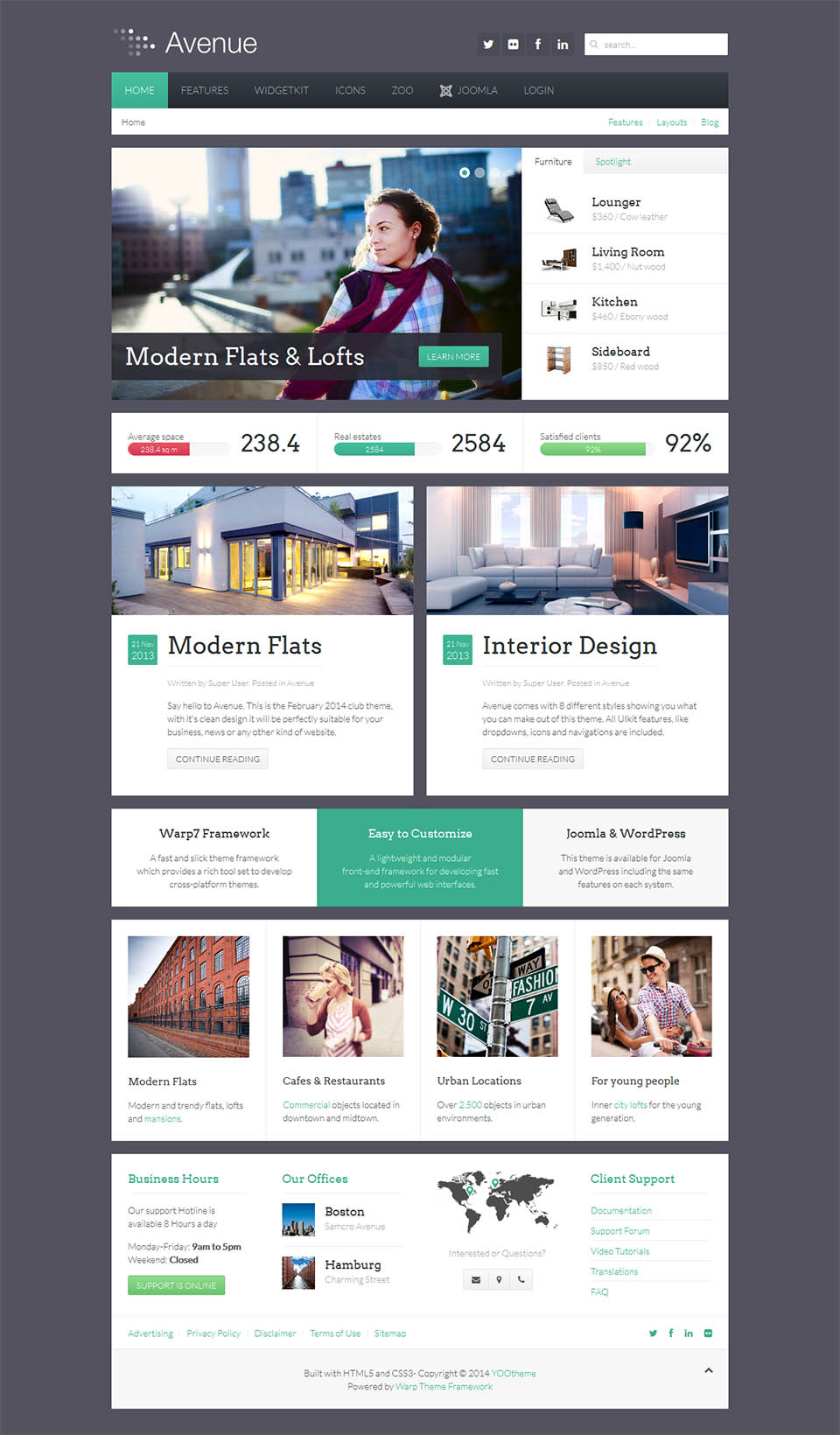 Template YOOtheme Avenue Joomla template YOOtheme Avenue
