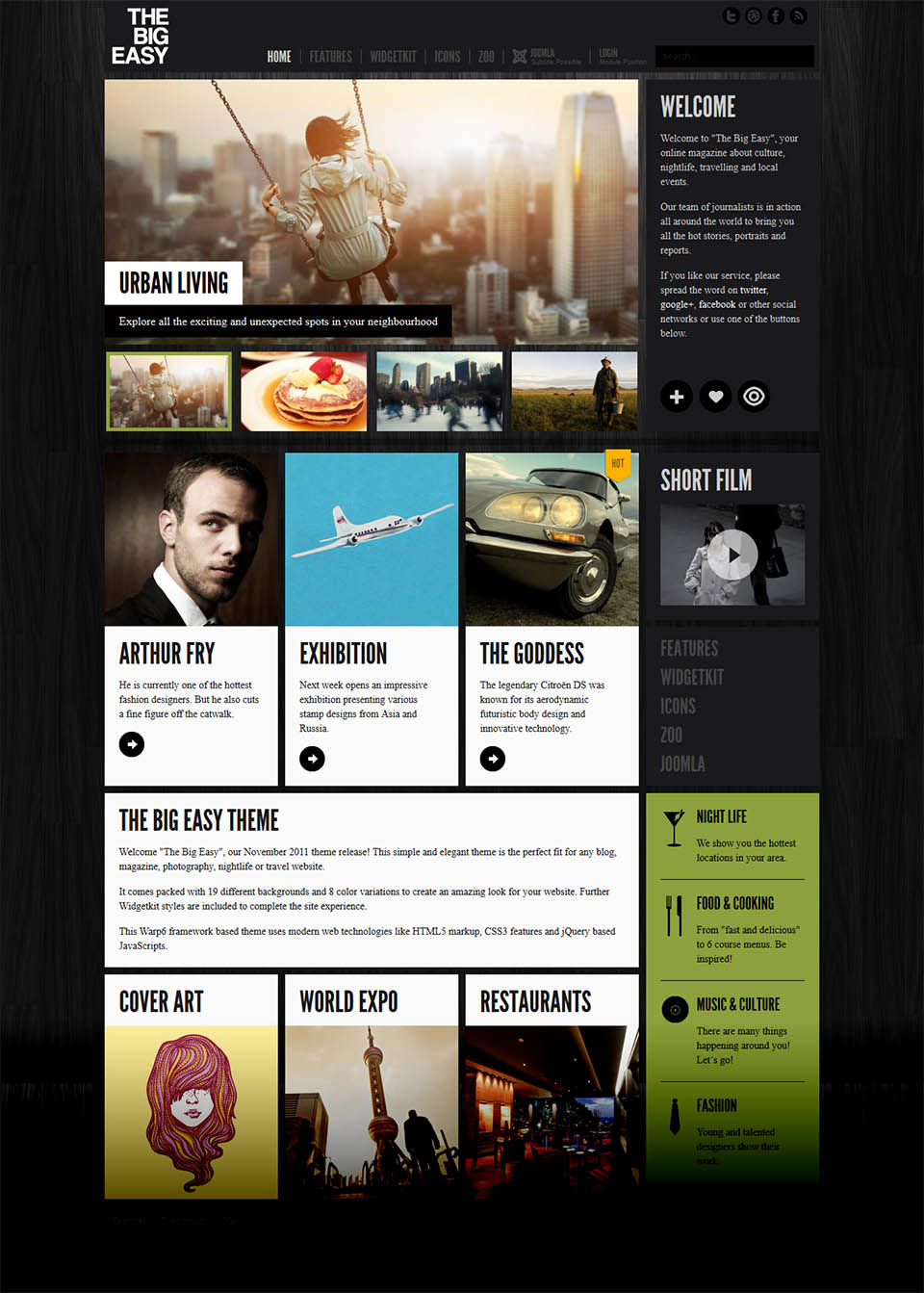 Joomla template YOOtheme Big Easy