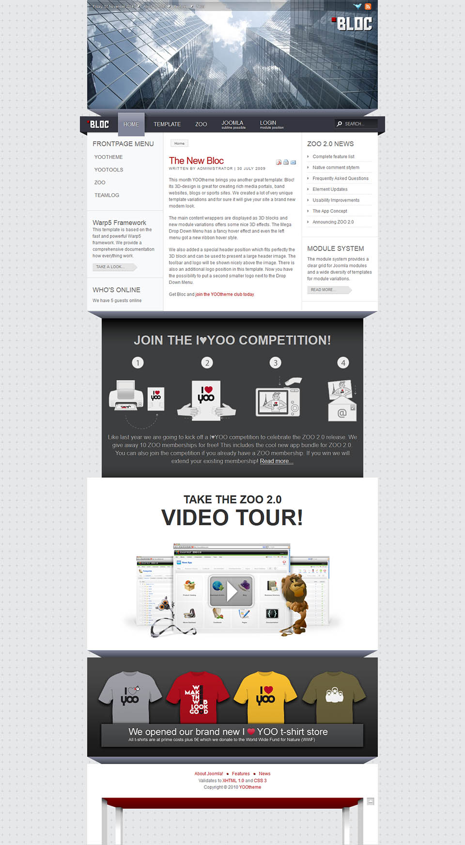 Template YOOtheme Bloc Joomla template YOOtheme Bloc