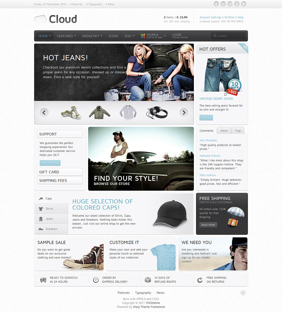 Template YOOtheme Cloud Joomla template YOOtheme Cloud