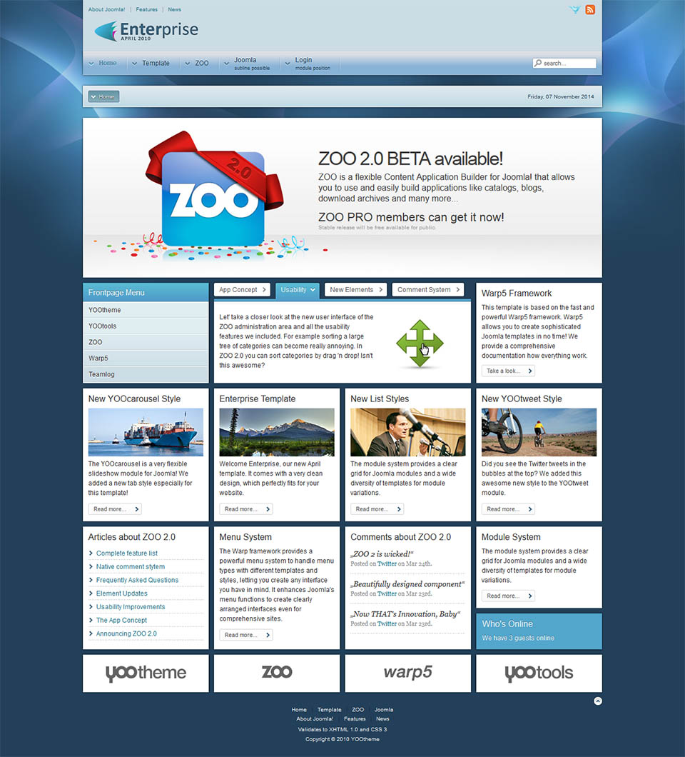 Template YOOtheme Enterprise Joomla template YOOtheme Enterprise
