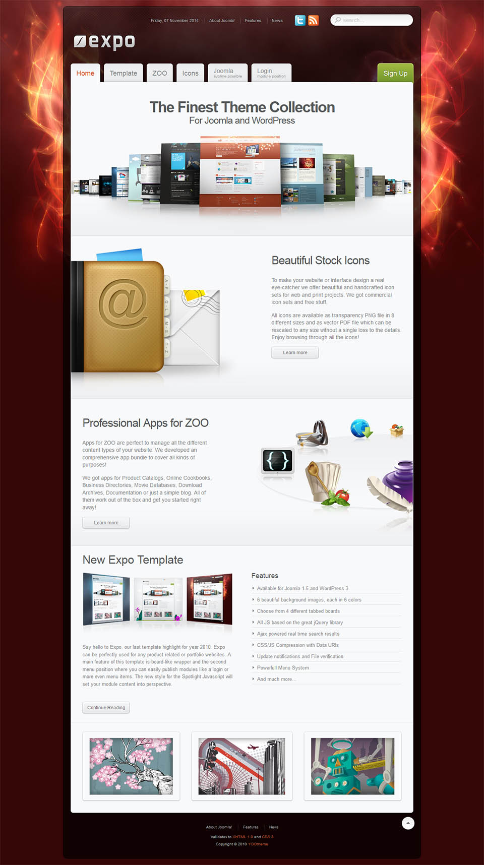 Template YOOtheme Expo Joomla template YOOtheme Expo