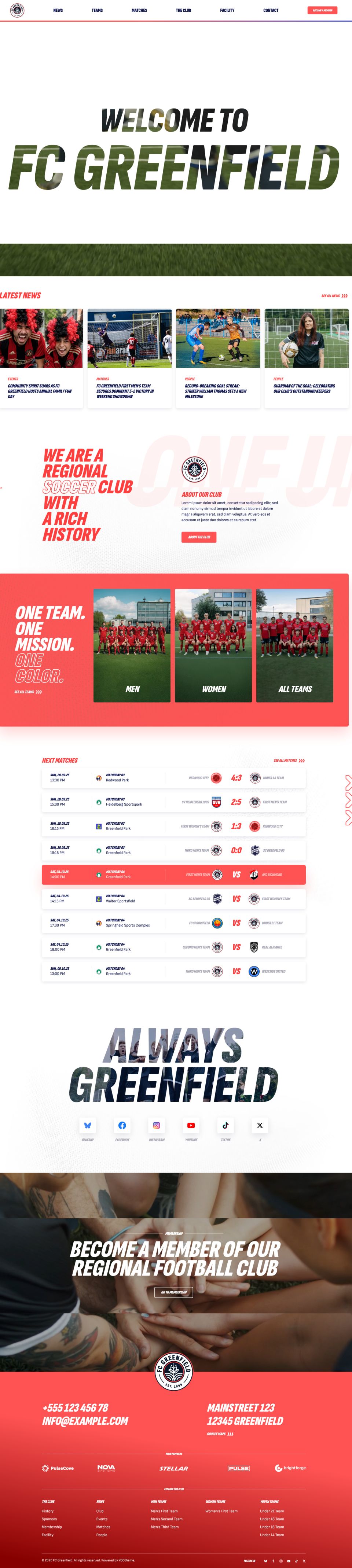 Template YOOtheme FC Greenfield Joomla template YOOtheme FC Greenfield