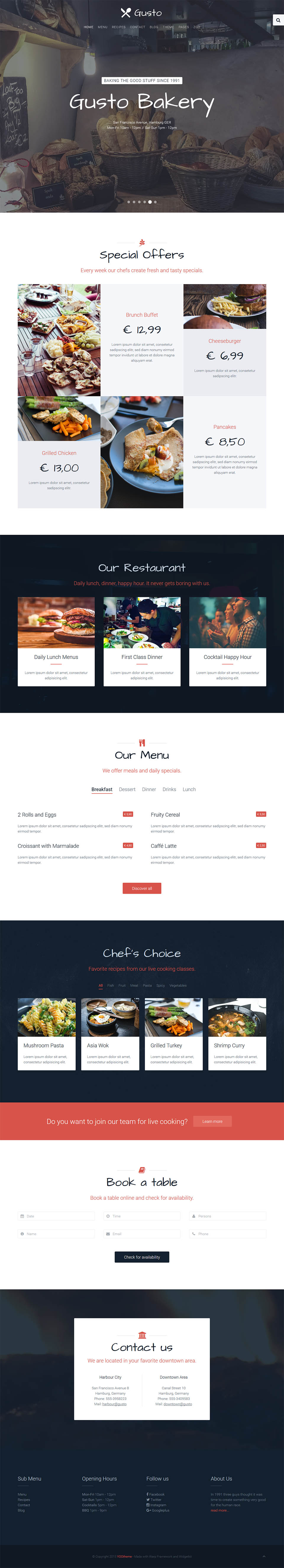 Template YOOtheme Gusto Joomla template YOOtheme Gusto