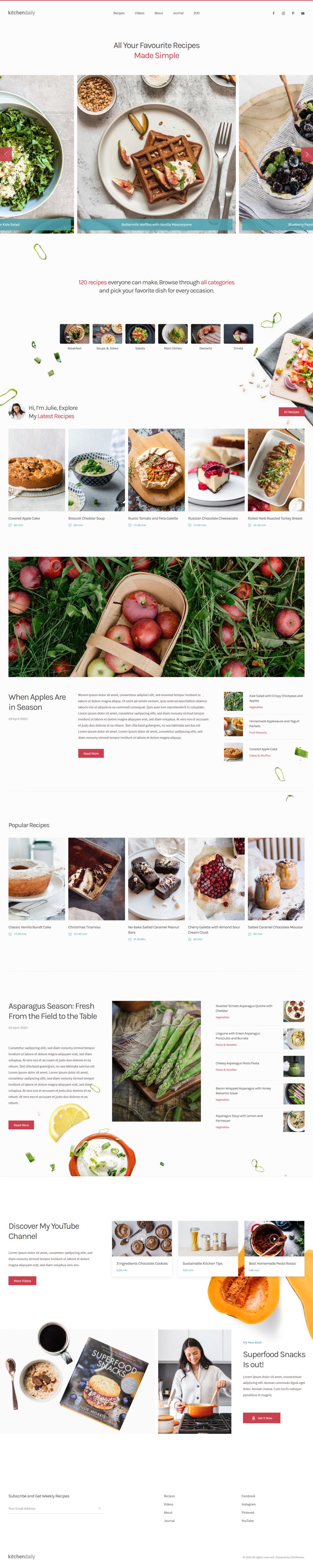 Template YOOtheme Kitchen Daily Joomla template YOOtheme Kitchen Daily