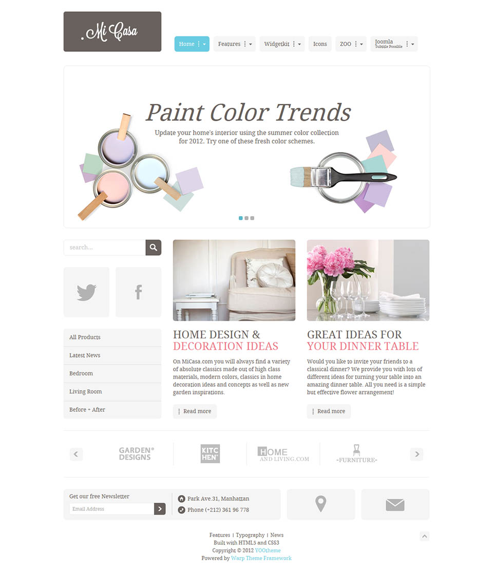 Template YOOtheme MiCasa Joomla template YOOtheme MiCasa