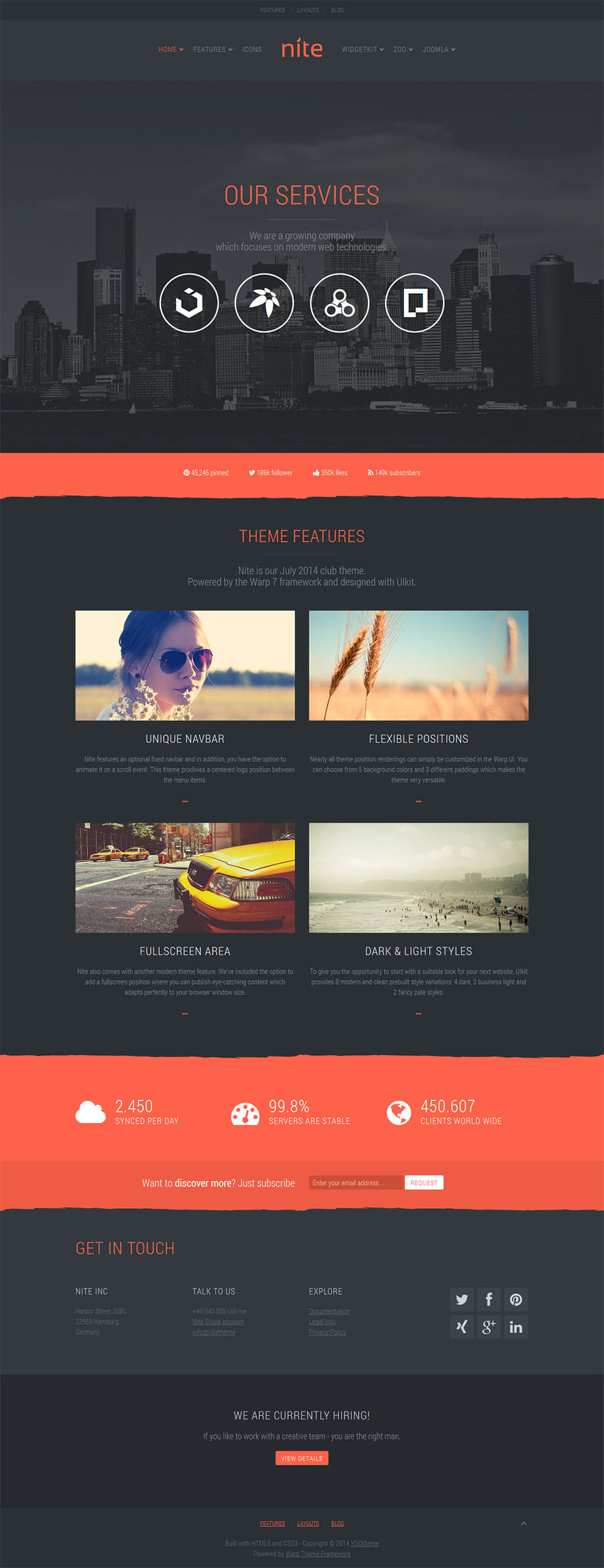 Template YOOtheme Nite Joomla template YOOtheme Nite