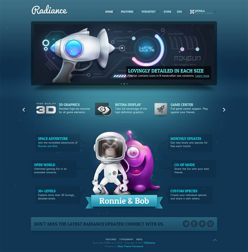 Template YOOtheme Radiance Joomla template YOOtheme Radiance